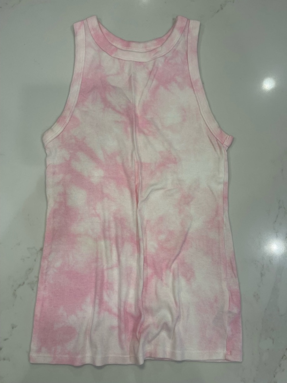 A New Day Pink Tie-Dye Ribbed Tank Top